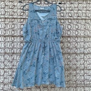 Maurices blue floral sleeveless dress